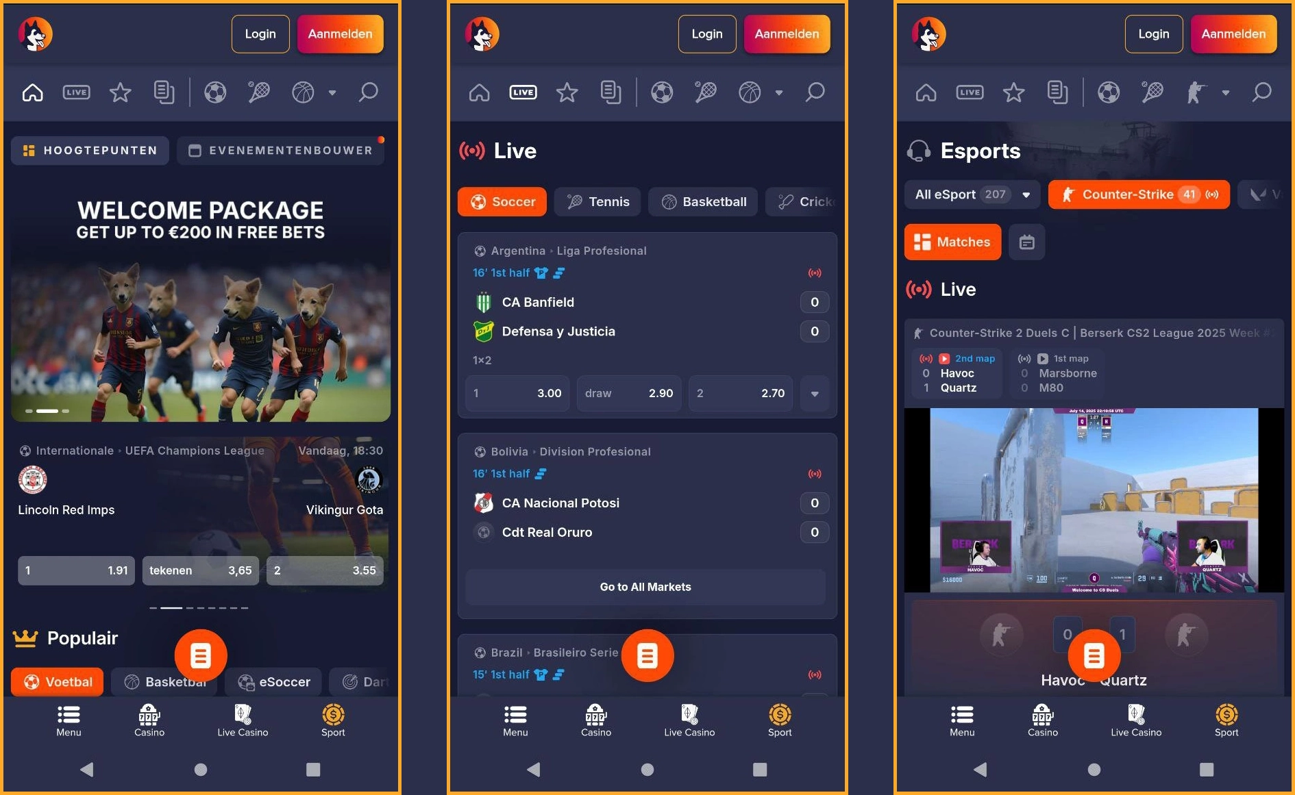 PuppyBet Casino App-schermafbeelding